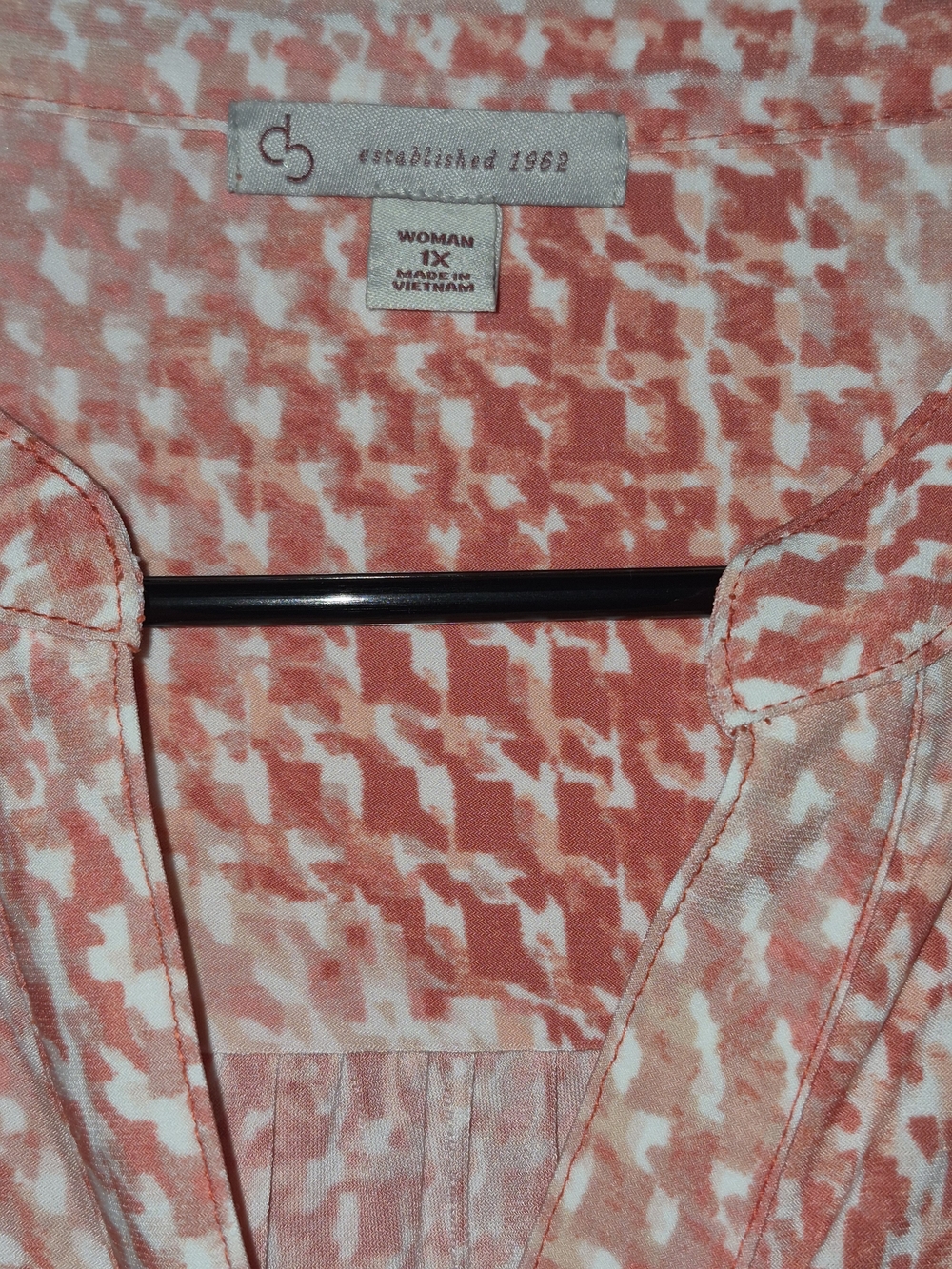 Coral Pattern Women Jeans Top by - Size 1X